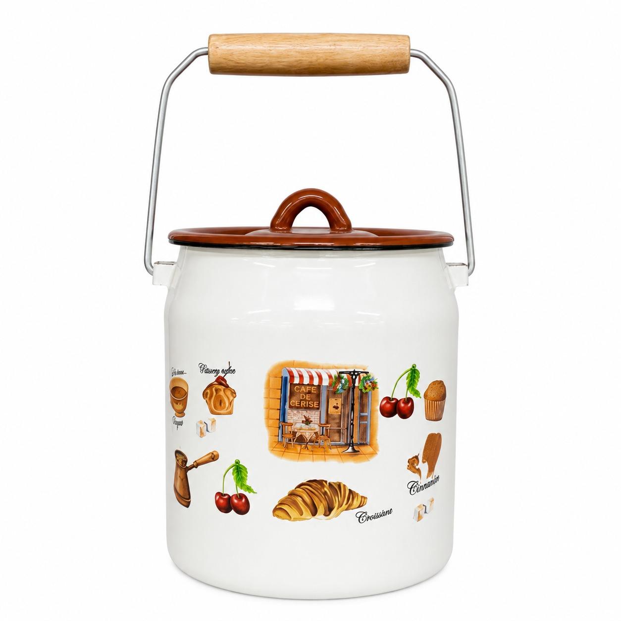 American Coffee Extra-Thick Enamel Milk Pail, 3 L
